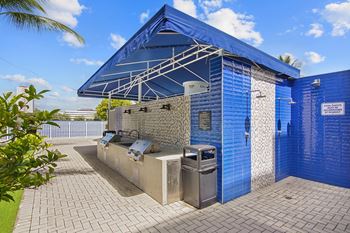 Al fresco dining and grilling areas